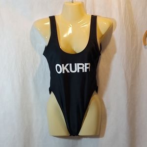 RAVESUITS OKURR Black High Cut Leg Swimsuit Womens S/M